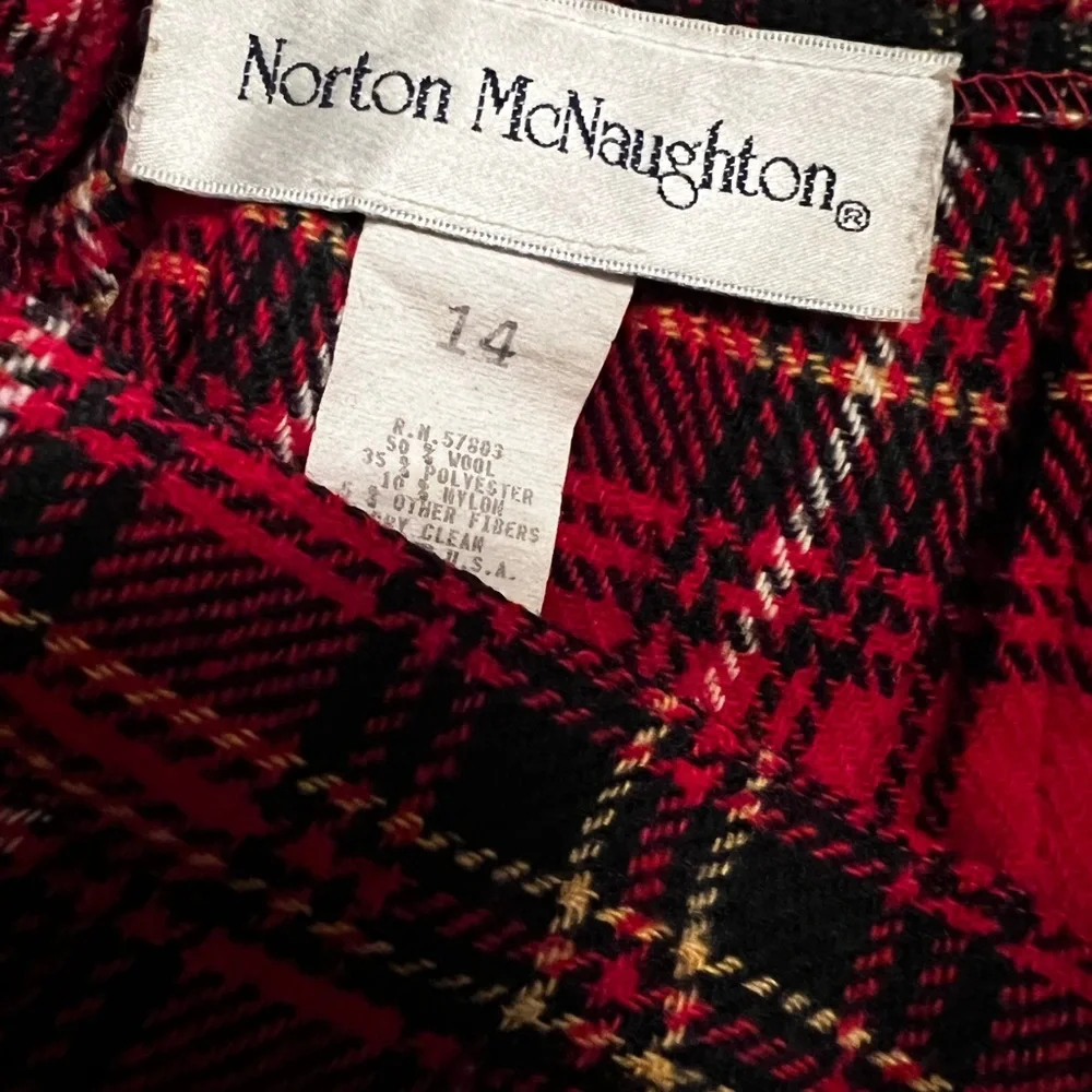 🌹Norton McNaughton Pleaded Wool Blend Skirt - Picture 6 of 6